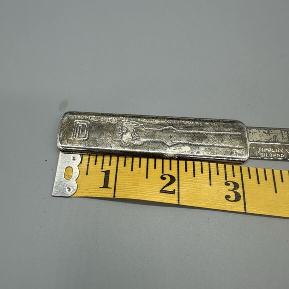 Tiffany And Co Silverplate Letter Opener Ostrich Engraving Abbott Logo Bad Condt - Picture 8 of 9